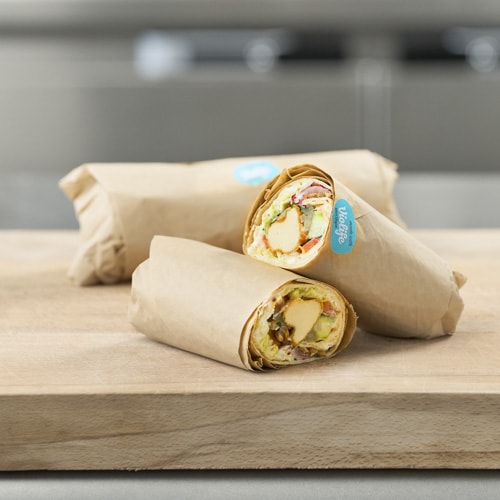 Wraps med pepperrot- og sennepsspread Wraps med pepperrot- og sennepsspread